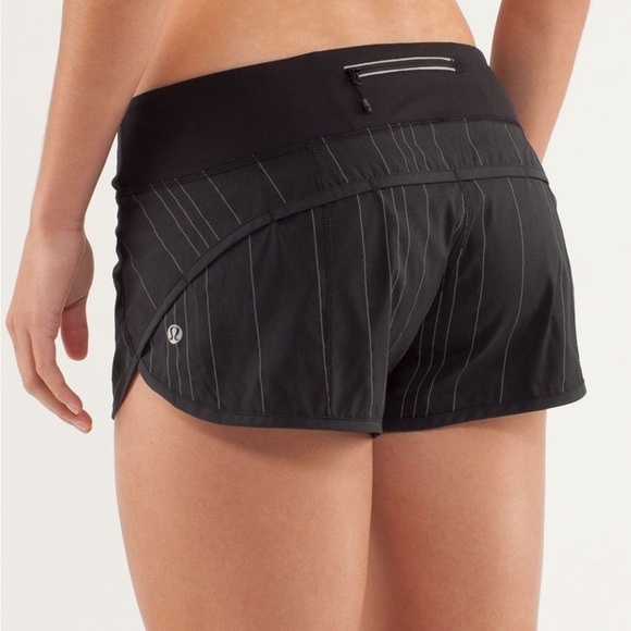 lululemon athletica Pants - Lululemon Athletica Black Striped Athletic Shorts